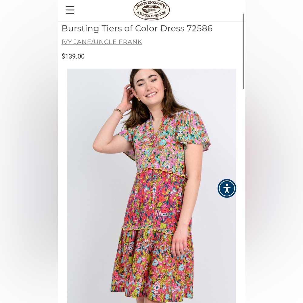Ivy Jane/ Uncle Frank Bursting Tiers of Color Dress